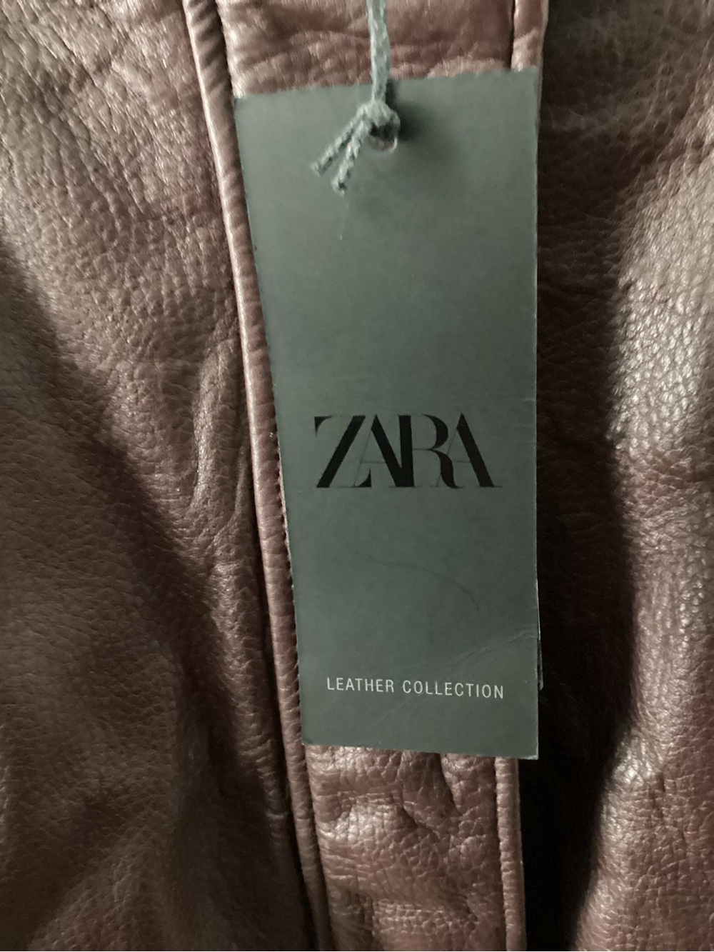 Zara maroon 100% LEATHER BOMBER JACKET ZW COLLECTION LIMITED EDITION - Picture 10 of 11